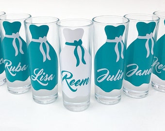 Bridesmaid Gifts on a Budget Shot Glasses - Will You Be My Bridesmaid - Bridal Wedding Party Gift Idea - Bachelorette Party Gifts