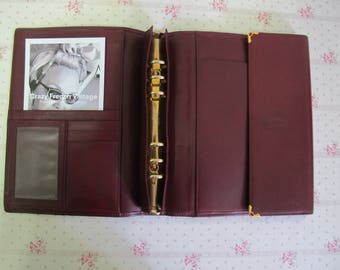Diary Book MUST by CARTIER France, numbered in leather bordeaux - agenda french CARTIER vintage - pochette Cartier France - woman satchel -