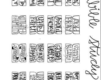 Bible Study Tabs 1- instant download- bible journaling