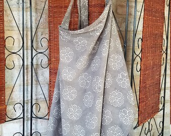Handmade nursing cover made from Indian Block Printed fabric