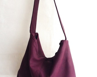 Burgundy Leather Shoulder Bag