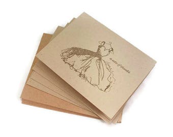 Wedding Thank You Card Set, Bridal Shower Thank You Cards, Rustic Wedding Cards, Wedding Dress Thank You Cards, Bridesmaid Thank You Card
