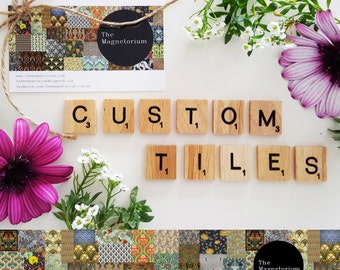 Custom Scrabble Tile Fridge Magnets