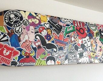 Cool Fresh Skateboard Graffiti Artist Wall Mounted Wall Art Teenagers Bedroom Clip-art Tag Deck Wall Hanging Art Decals Muriel Funky