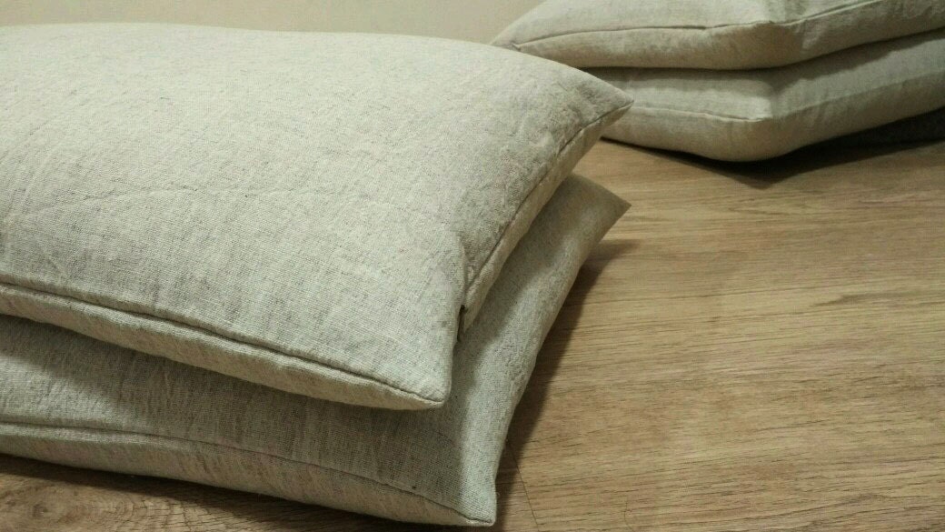 Organic Throw Pillow Insert filled Buckwheat hulls