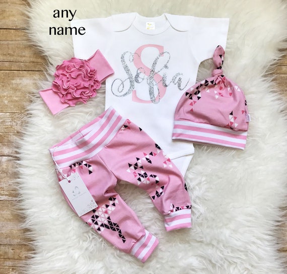 Coming Home Outfit Organic Baby Girl Outfit Newborn Baby Girl