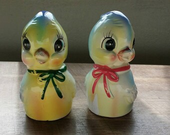 Vintage Commodore Bluebird Salt and Pepper Shakers