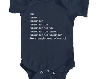 Run Like an Antelope Phish one piece bodysuit