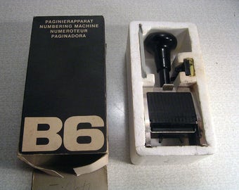 Vintage REINER Metal Hand Held Numbering Machine Stamp Germany