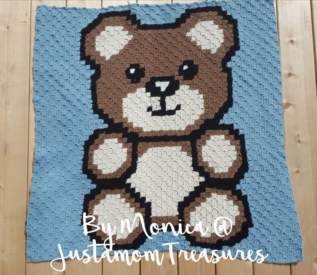 INSTANT DOWNLOAD Teddy Bear Baby Bear Baby Blanket c2c