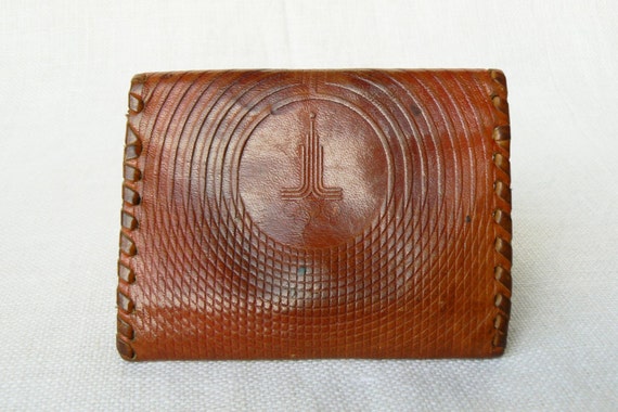 SALE Off_ 1980 Vintage Leather Coin Purse/ Small Wallet