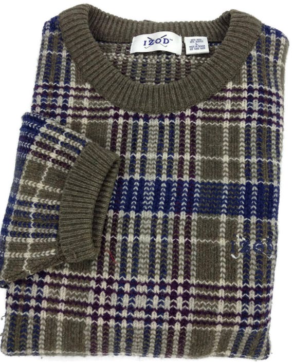 Vintage Izod Golf Wool Sweater Mens Size Large Long Sleeve