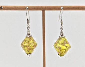 Earrings in silver and Murano glass