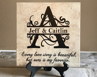 Family Name Plaque, Family Name Sign, Family Name Established Sign, Family Name Decor, Every Love Story, Wedding Gift, Bridal Shower Gift