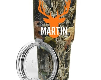 Deer Decal - Rtic Cup Decal - Ozark Tumbler Decal - Deer Antler Decal - Hunting Decal - Decal for Tumbler - Gift for Dad - Gift for Him