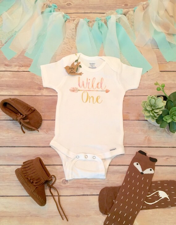 Wild One Onesie® Baby Girl Clothes Baby Shower by BittyandBoho