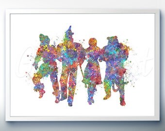 The Wizard of Oz Watercolor Art - Home Living - Watercolor Painting - Watercolor Poster - Wall Decor - Home Decor - House Warming Gift