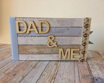 Waterfall Mini Album, Journal, Fathers day gift, Birthday gift, Scrapbook, Keepsake, Gift idea, Special Day, Daddy and me, Photo Album
