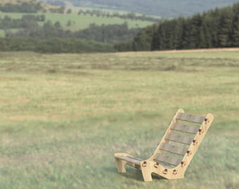Lounge Chair - Great for sitting at a campfire, relaxing in the sun, playing the guitar, or just kicking back and enjoying life - Wooden