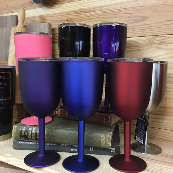 True North Wine Glass 10oz Insulated Stainless or Powder