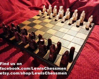 Isle of Lewis Chess Set (Full Size Hand Made Replicas - 4" King) Sale Was 199.00