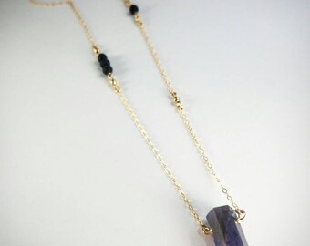 Crystal Point Essential Oil Diffuser Necklace *Amethyst, Rose Quartz, or Clear Quartz*