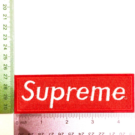 Red SUPREME Patch Supreme Brand Iron On Patches Nyc Skate