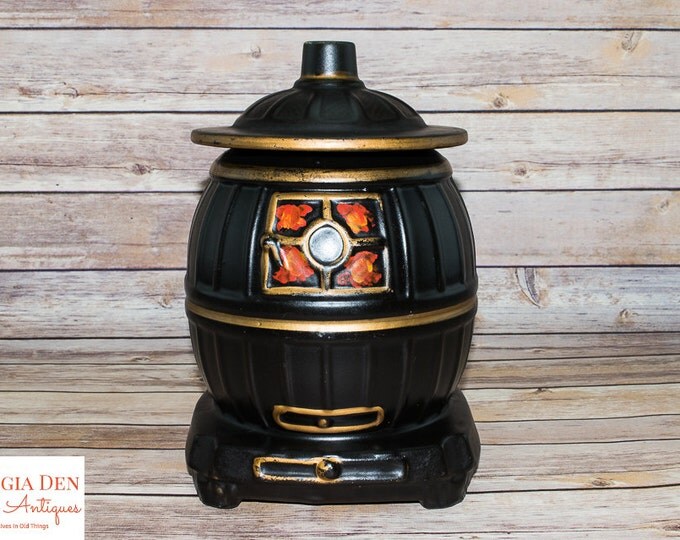 Vintage Ceramic Cookie Jar | McCoy USA Pottery | Rustic Kitchen Decor