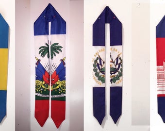 Graduation stole, customize stole, sach, graduation gift, multicultural stole.
