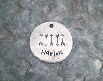 Dog Tags, Arrows Dog Tag, Personalized Dog Tag, Pet Id Tag, Custom Dog Tag, Pet Supplies, Designer Dog Tag, Metal Hounds Dog Tag
