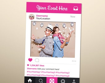 Instagram Photo Booth Prop, Photo Prop Frame, Instagram Sign, Instagram Prop, Instagram Frame, Instagram Wedding Sign, Baby Shower Sign