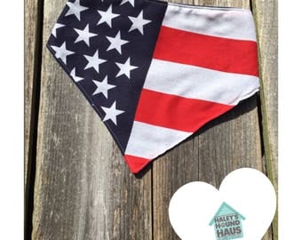 American Flag Dog Bandana | Fourth of July Dog Bandana***