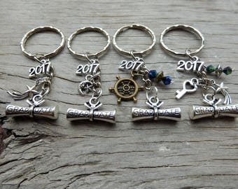 Graduation key chain, PhD gift, University Graduate, Graduation Gift, Gift for Graduate, Key chain, Masters, Gift for him, Gift for her