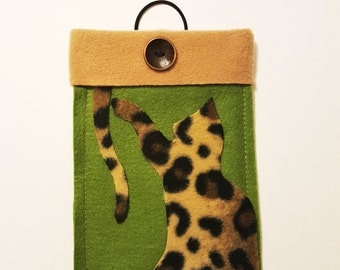 Tablet Case,7"iPad Cover,FREE SHIPPING,Cat iPad Cover,Tablet Sleeve,Holiday Gifts,Leopard,Tablet Cover,iPad Sleeve,Handmade iPad Cover,gift