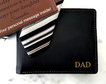 Father-of-the-bride gift • brides gift to dad • Father-of-the-groom gift • wedding for dad • personalized wallet/men's wallet • Blk/tof 7751