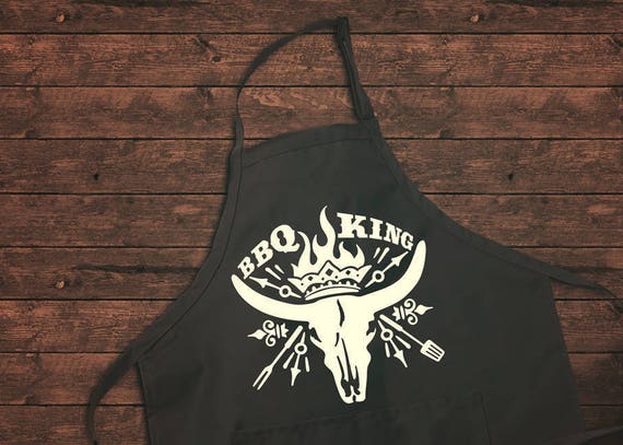 Download bbq king, svg, cut, file, files, decal, outdoor, camping, bull, skull, apron, grilling, grill ...