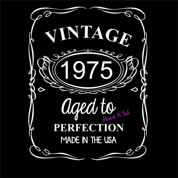 Birthday 1975 Aged To Perfection Vintage Birthday Svg