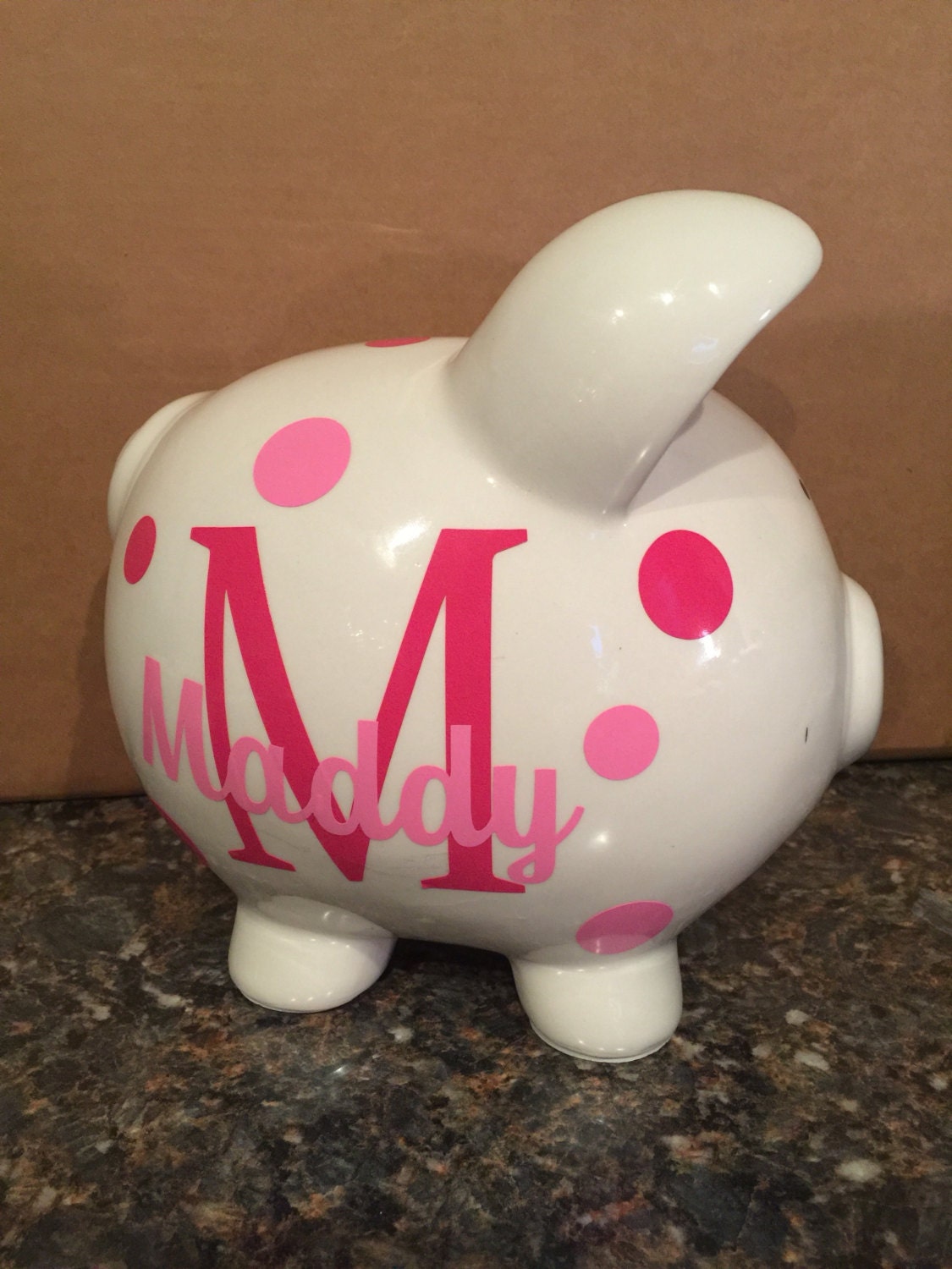 Personalized piggy bank