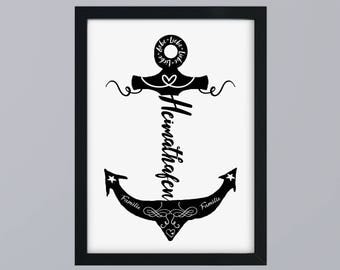 Anchor home port - unframed art print