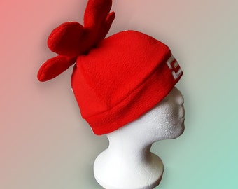 Pokémon Female Trainer Hat Alola Sun Moon Fleece Beanie Hat Cosplay Handmade Kids Teens Adults