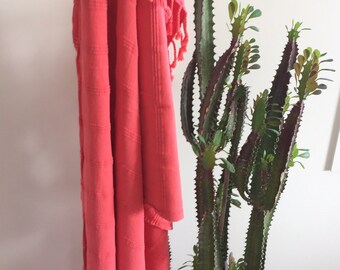STONEWASHED- Rose- organic cotton Turkish towel / throw - postage from AU