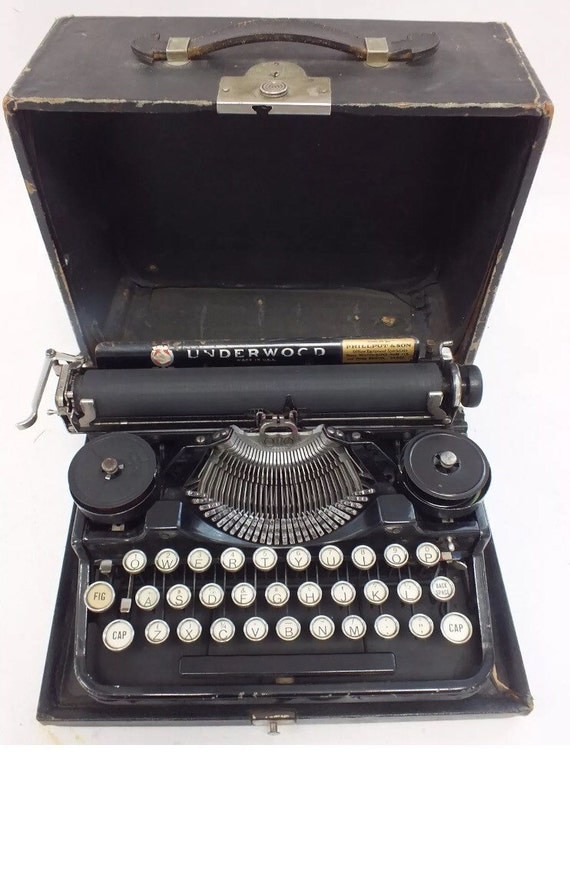 Underwood Standard 3 Bank Typewriter 1920's