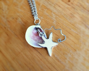 Seashell and Starfish Necklace