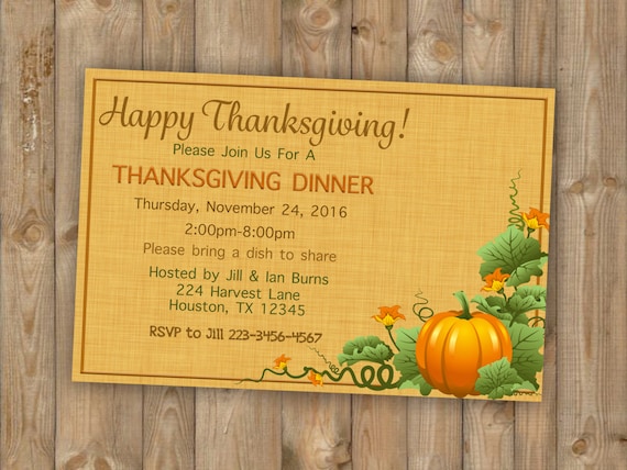Printable Thanksgiving Invitations
