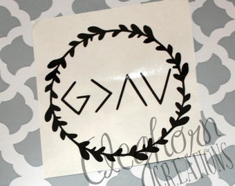 God Is Greater Than The Highs and Lows Decal | God Is Greater Decal | Christian Sticker | Christian Car Decals | Christian Decals | Faith