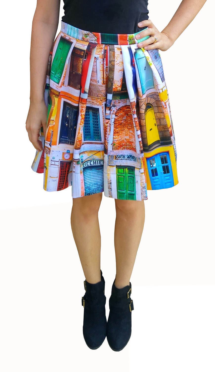 Front door print skirt