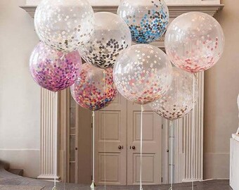 Bespoke Large Confetti Balloons 3ft, Party Balloons, Wedding Balloons, Party Decor