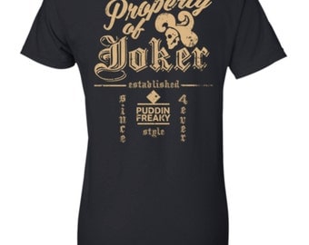 Harley Quinn Shirt | Property of The Joker ladies shirt - back print ONLY