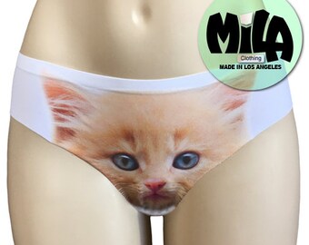 FREE SHIPPING ! Mila, kitty shorts,booty shorts,womens shorts,cosplay,cat shorts,edc,rave,novelty shorts,pussycat panties,kitty underwear