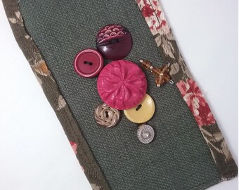 Cuff Bracelet with Button Embellishments